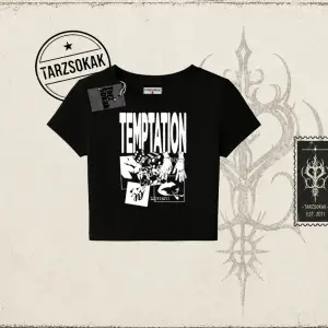 Unisex Temptation Tshirt Kadın Baby Tee Beyaz
