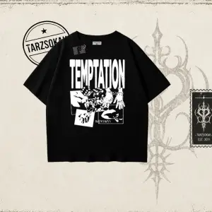 Unisex Temptation Tshirt Oversize Unisex Tişört Beyaz