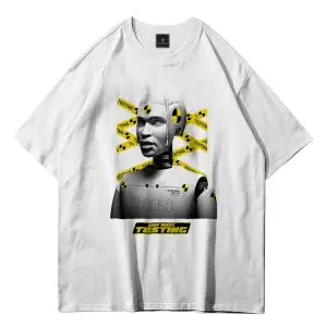 Unisex Testing Asap Rocky Beyaz T Shirt