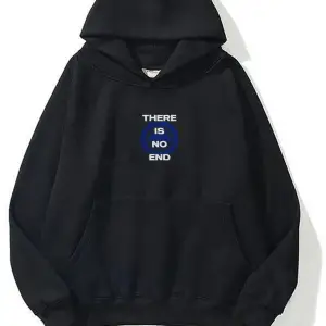 Unisex There Is No End Sweatshirt Hoodie Siyah
