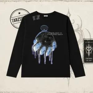 Unisex Time Flies Biskilet Yaka  Long Sleeve Beyaz