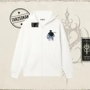 Unisex Time Flies Oversize Unisex Hırka & Çeket Fermuarlı Sweatshirt Beyaz