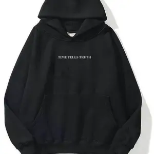 Unisex Time Tells Truth Sweatshirt Hoodie Siyah