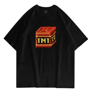 Unisex Tnt Box Crash Bandicoot Siyah Tshirt