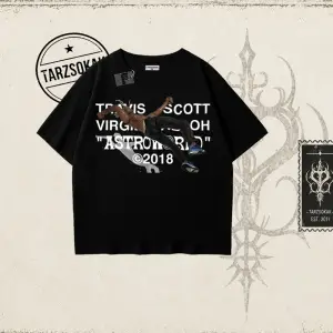 Unisex Travis Scott Astroworld 2018 Oversize Unisex Tişört Beyaz