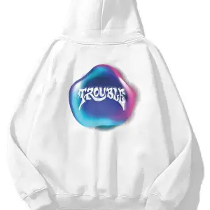 Unisex Trouble Sweatshirt Beyaz