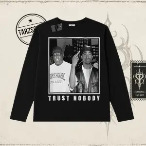 Unisex Trust Nobody Biskilet Yaka  Long Sleeve Beyaz