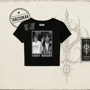 Unisex Trust Nobody Kadın Baby Tee Beyaz