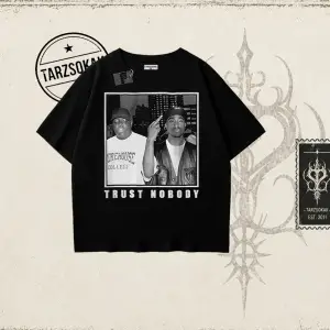 Unisex Trust Nobody Oversize Unisex Tişört Beyaz