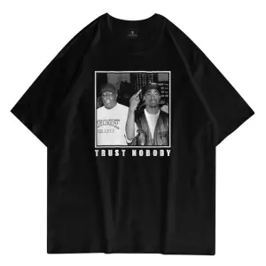 Unisex Trust Nobody Siyah Tshirt