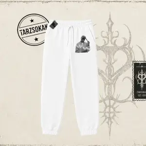 Unisex Tupac Shakur Unisex Jogger Eşofman Altı Beyaz