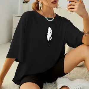 Unisex Tüy Baskılı T-shirt
