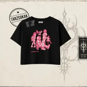 Unisex Tyyz Kadın Crop Tişört Beyaz