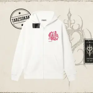 Unisex Tyyz Oversize Unisex Hırka & Çeket Fermuarlı Sweatshirt Beyaz