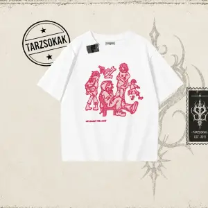 Unisex Tyyz Oversize Unisex Tişört Beyaz