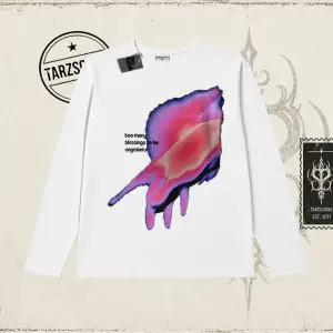 Unisex Ungrateful Biskilet Yaka  Long Sleeve Beyaz