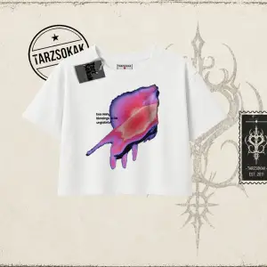 Unisex Ungrateful Kadın Crop Tişört Beyaz