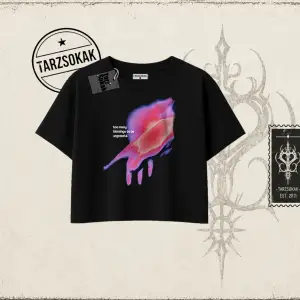 Unisex Ungrateful Kadın Crop Tişört Beyaz