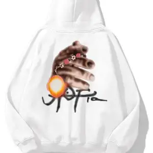 Unisex Utopia Light Travis Scott Sweatshirt Hoodie Beyaz