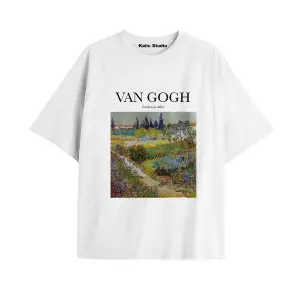 Unisex Van Gogh Baskılı Oversize Tshirt