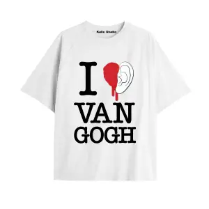 Unisex Van Gogh Baskılı Oversize Tshirt