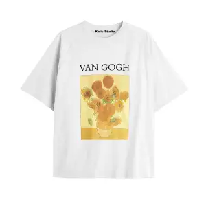 Unisex Van Gogh Baskılı Oversize Tshirt