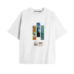 Unisex Van Gogh Baskılı Oversize Tshirt