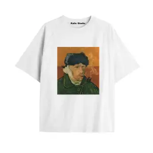 Unisex Van Gogh Baskılı Oversize Tshirt