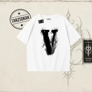 Unisex Vlone Oversize Unisex Tişört Beyaz