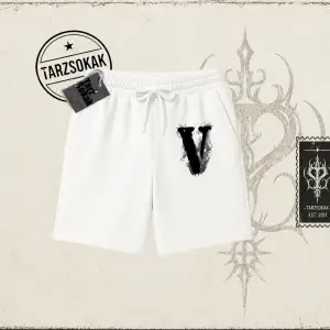 Unisex Vlone Unisex Şort Beyaz