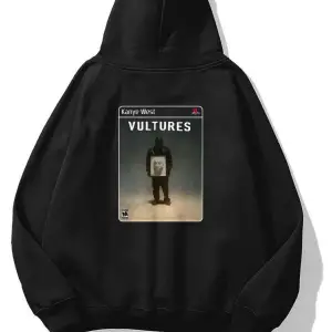 Unisex Vultures Kanye PS2 Sweatshirt Siyah