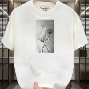 UNİSEX Yaz gülü T-shirt