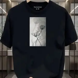 UNİSEX Yaz gülü T-shirt