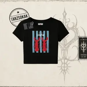Unisex You are My Lobster Kadın Baby Tee Beyaz