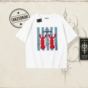 Unisex You are My Lobster Oversize Unisex Tişört Beyaz
