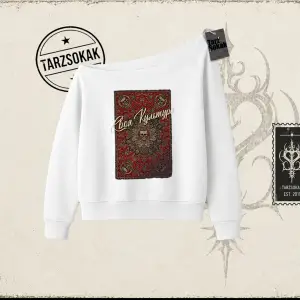 Unisex Your Culture Carpet Kadın Kayık Yaka Sweatshirt Beyaz