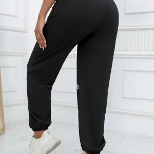 Unity Reflective Letter Graphic Drawstring Waist 4 Mevsim Eşofman