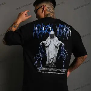 unrivaled Ritual Baskılı Oversize Pamuk Unisex