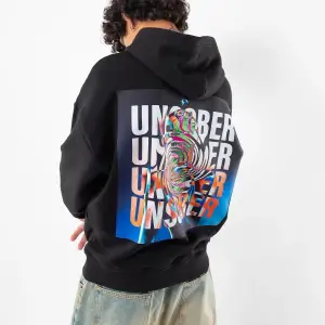 Unsober Baskılı Oversize Unisex Siyah