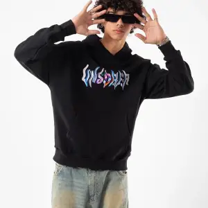 Unsober Baskılı Oversize Unisex Siyah