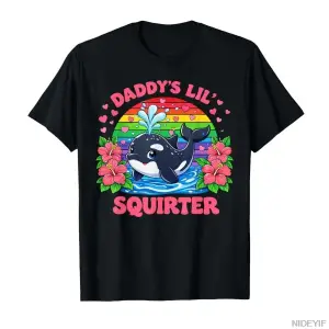Uygunsuz Komik Babanın Lil Squirter Utanç verici T-shirt Erkekler Kadınlar Için % 100% Pamuk