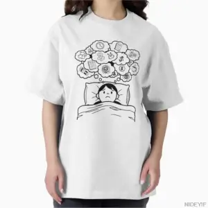 Uyku Düşünme Meme T-shirt Erkekler Kadınlar Için % 100% Pamuklu T Shirt Kısa Kollu Üstler 120