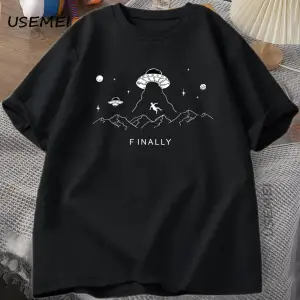 Uzaylı Kaçırma Nihayet T Shirt UFO Komik Uzay Tshirt Harajuku Pamuk Tee Unisex Giyim Büyük Bo 2829