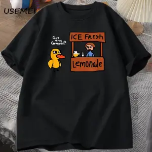 Üzüm Var TKomik Sevimli Ördek Şarkı Tshirt Rahat Yaz Erkek Kadın O-Boyun T Shirt Raha 2874