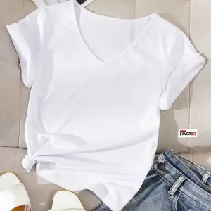 V Yaka (düz Desensiz) Basic Giy Çık Pamuklu