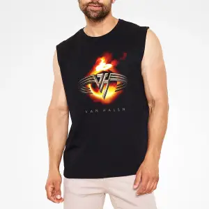 Van Halen Siyah Kolsuz Tişört T-shirt