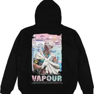 Vapour Oversize Unisex Kapüşonlu Sweatshirt Hoodie Beyaz