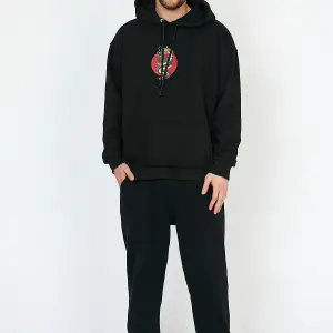 Victory or Death Siyah Oversize Unisex Kapüşonlu Sweatshirt Hoodie