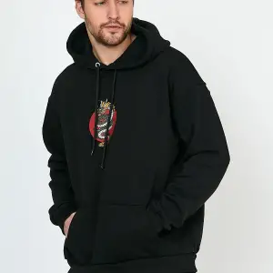 Victory or Death Siyah Oversize Unisex Kapüşonlu Sweatshirt Hoodie