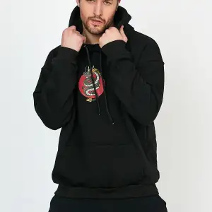 Victory or Death Siyah Oversize Unisex Kapüşonlu Sweatshirt Hoodie